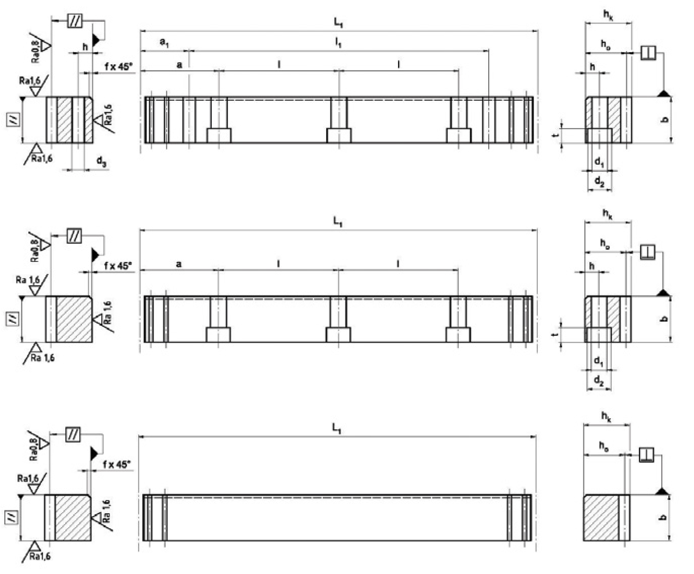 Q6 不鏽鋼直齒齒排尺寸圖