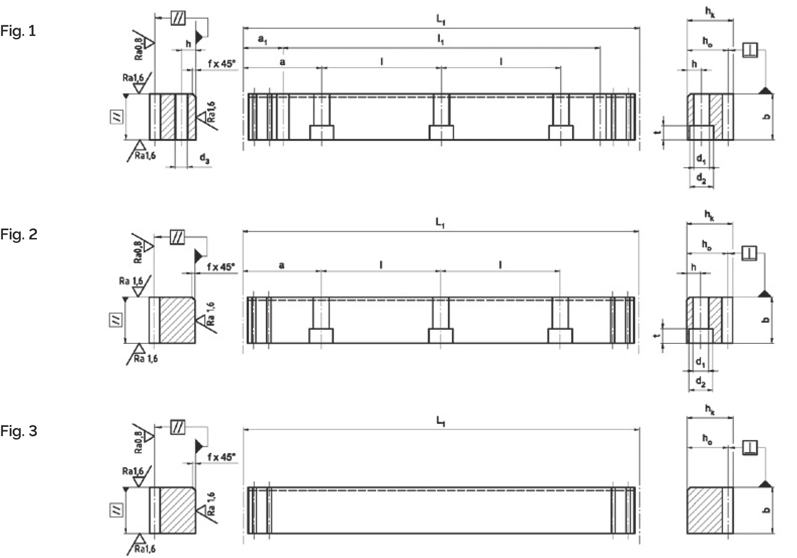 Q6 公制節距直齒齒排尺寸圖