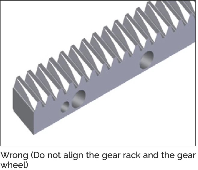 錯誤對齊 - 斜齒