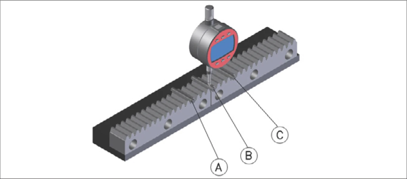 使用千分錶檢查跑合精度