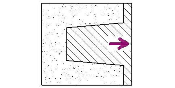 脫模斜度設計示意圖