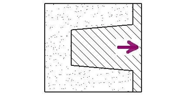 脫模斜度設計示意圖