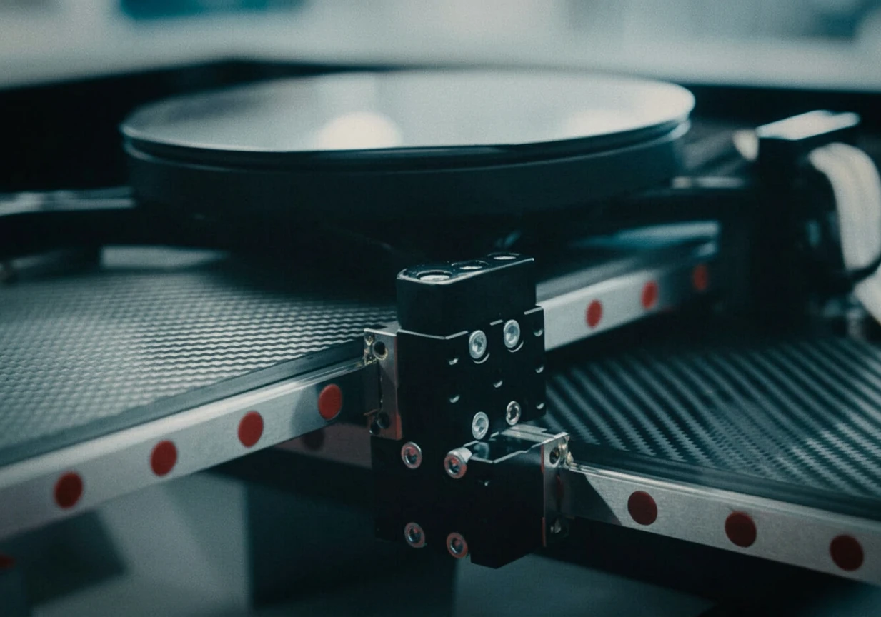 A Legacy of Customization: 1984 and Beyond — close-up of red-dot encoder ruler