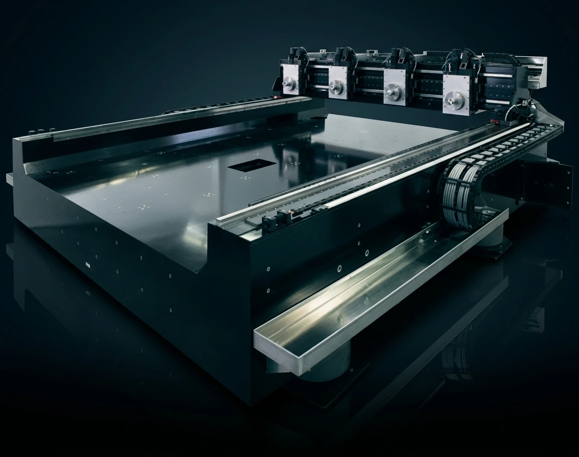 Moving gantry including 4 independent heads for AOI