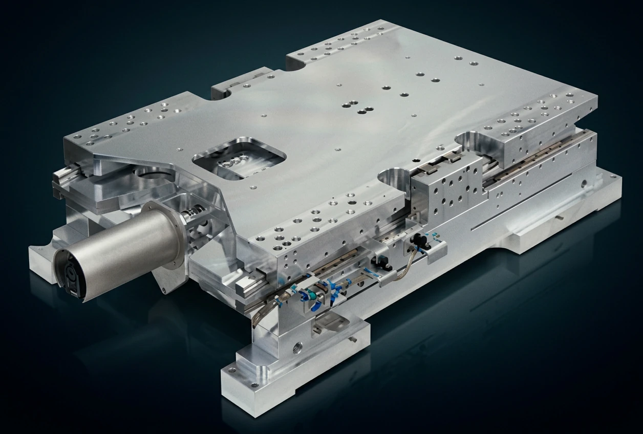 Wedged designed Z-axis for E-beam application