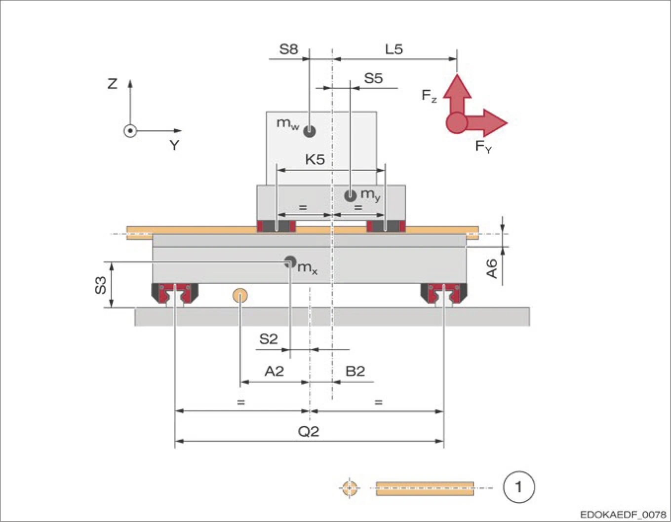 X-Y 工作台機械圖範例 - 視圖 2
