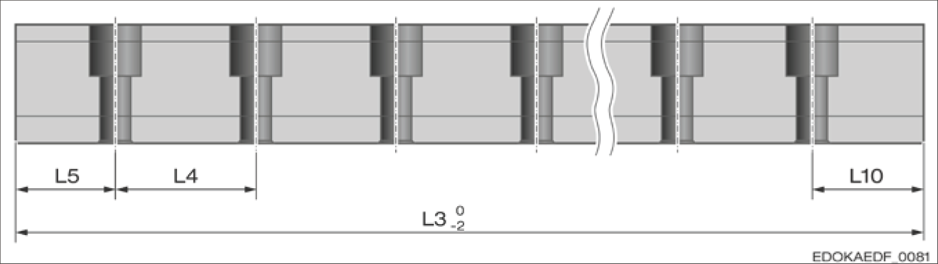 固定孔間距示意圖