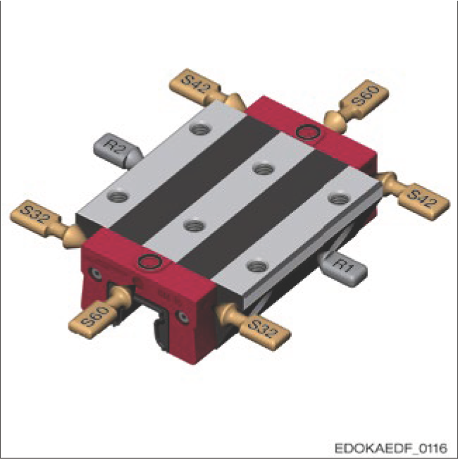 軌道獨立潤滑的滑塊潤滑連接