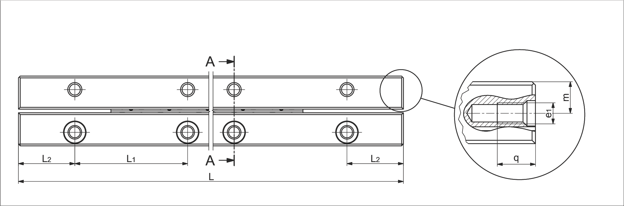 Type RN 尺寸圖 - 上視圖