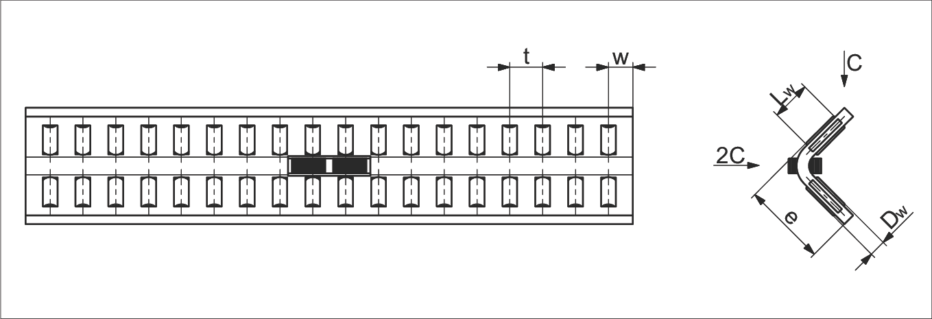 滾針保持架 HW 帶保持架控制尺寸圖