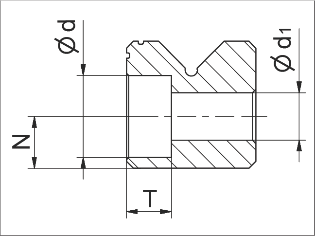 帶保持架定位系統 (KS) 的 RNG 型導軌固定孔變體示意圖