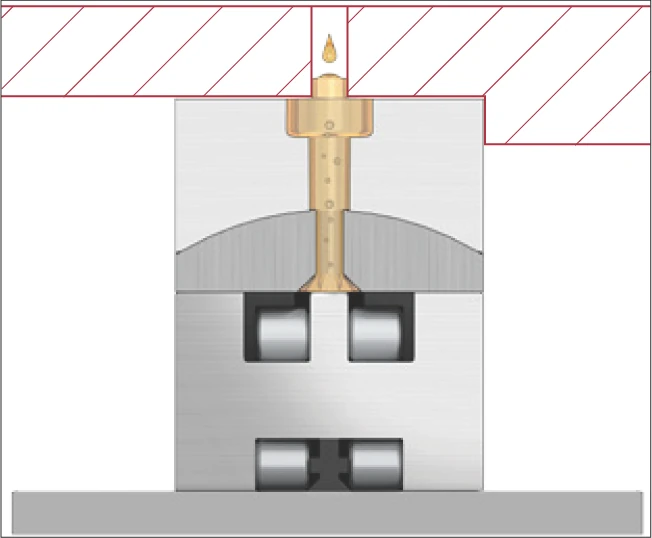 通過預壓楔塊 NRV 的頂部潤滑孔供油