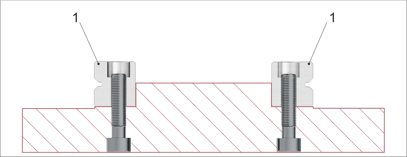 固定第一對導軌示意圖