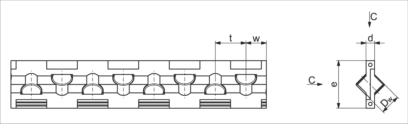 滾柱籠架 AC 尺寸圖