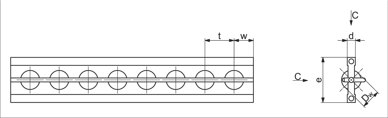 滾珠籠架 AK 尺寸圖