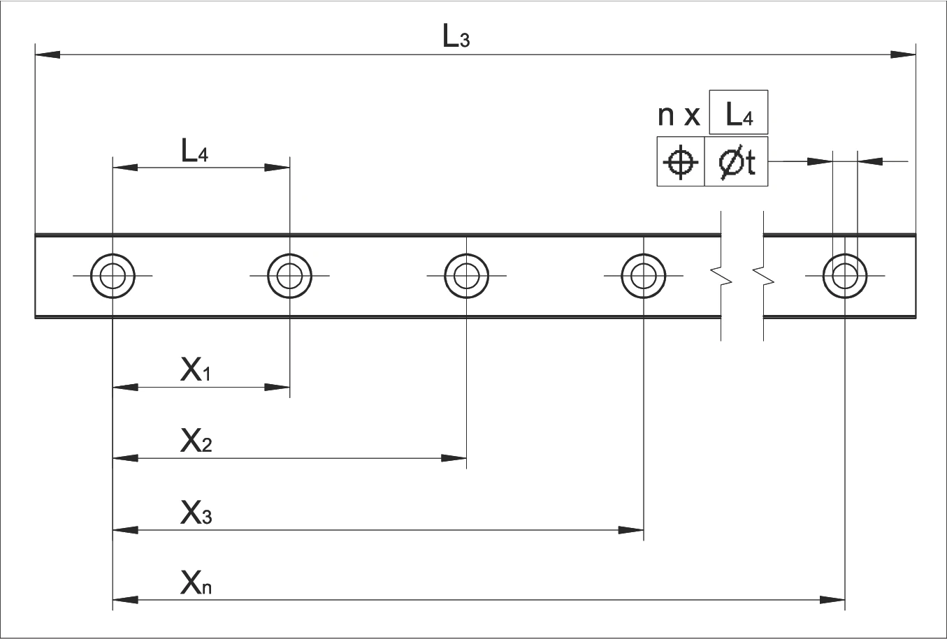 安裝孔位置公差量測示意圖