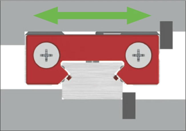 有定位面和側向固定安裝示意圖
