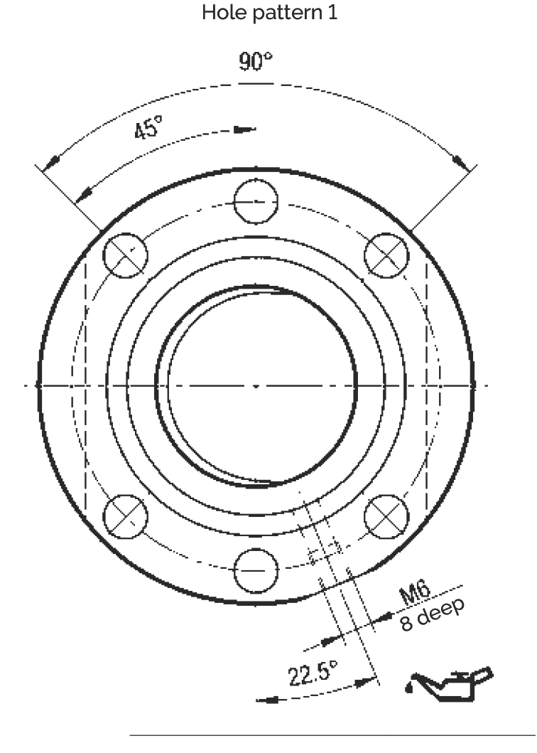 單螺帽 Hole pattern 1