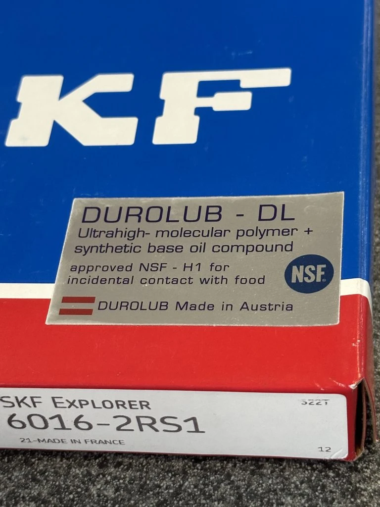 SKF 軸承包裝附加 DUROLUB 貼紙
